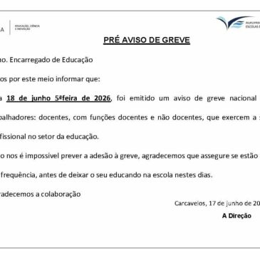 Pré-Aviso de Greve | 18 de junho